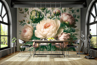A vintage floral decor with a baroque feel.