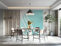 The wallpaper for walls being admired in a home.
