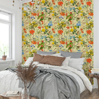 Vintage Primate Paradise design with a mix of bold flora and wildlife.

