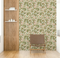 Peel and stick vintage rose wallpaper

