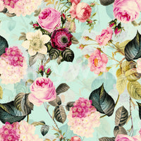 Soft botanical wallpaper with vintage charm

