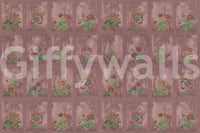 High-quality floral illustration on a durable vinyl mural for hallways.