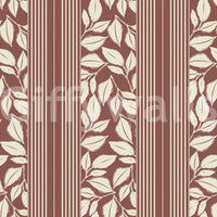 Vintage Trailing Foliage Dark Red Wallpaper⁠