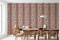 Vintage Trailing Foliage Dark Red Wallpaper⁠