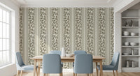 Vintage Trailing Foliage Olive Green Wallpaper⁠