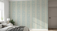 Vintage Trailing Foliage Powder Blue Wallpaper⁠