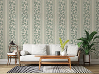 Vintage Trailing Foliage Sage Green Wallpaper⁠