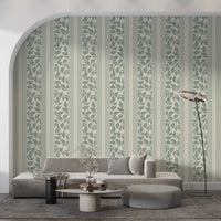 Vintage Trailing Foliage Sage Green Wallpaper⁠