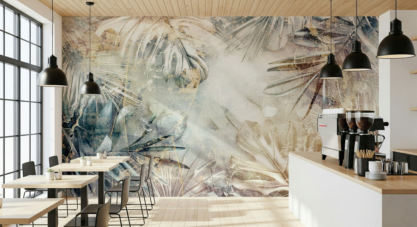 A classic floral wallpaper for walls with a vintage feel.

