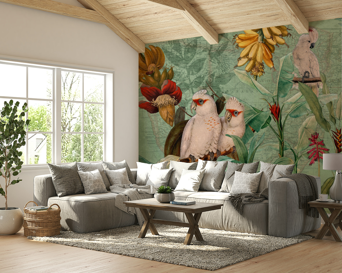 Vintage Tropical Voyage wall mural

