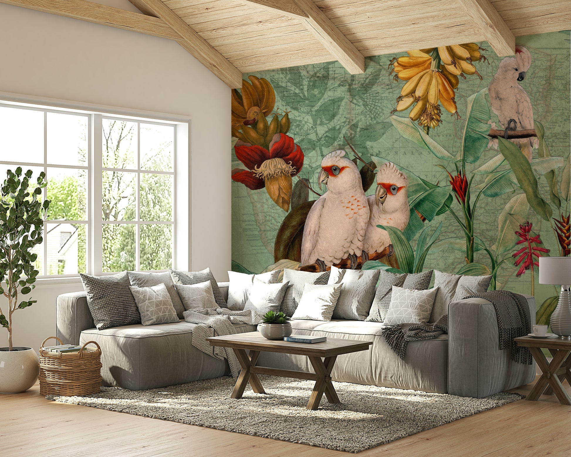 Vintage Tropical Voyage wall mural

