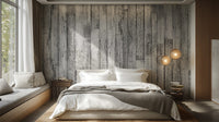 Wood panel vintage wallpaper for modern spaces