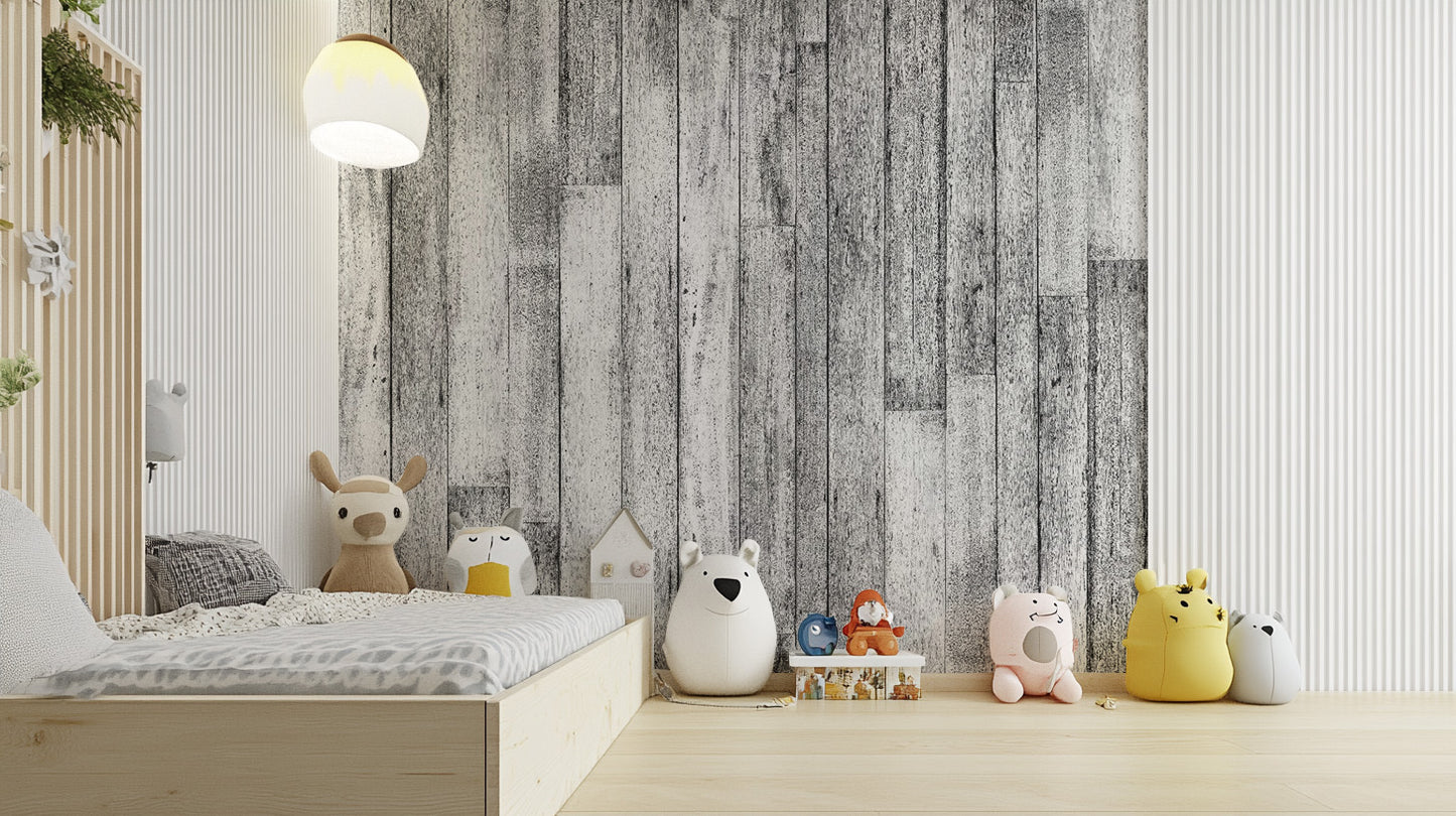 Stylish vintage wood panel mural for walls