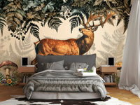 The colors are soft, natural tones of green and brown.

