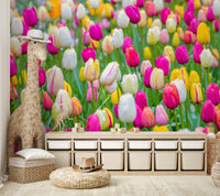 A calm and serene wall covering.

