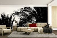 A high-angle view of the wall mural in a large space.

