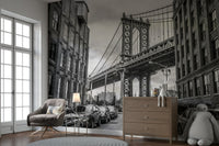 The tones are grayscale, highlighting the architecture and details.

