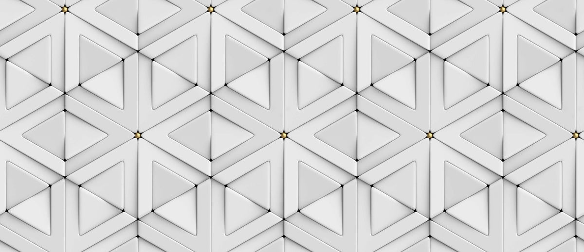 3D White Triangle Pattern Wallpaper for walls