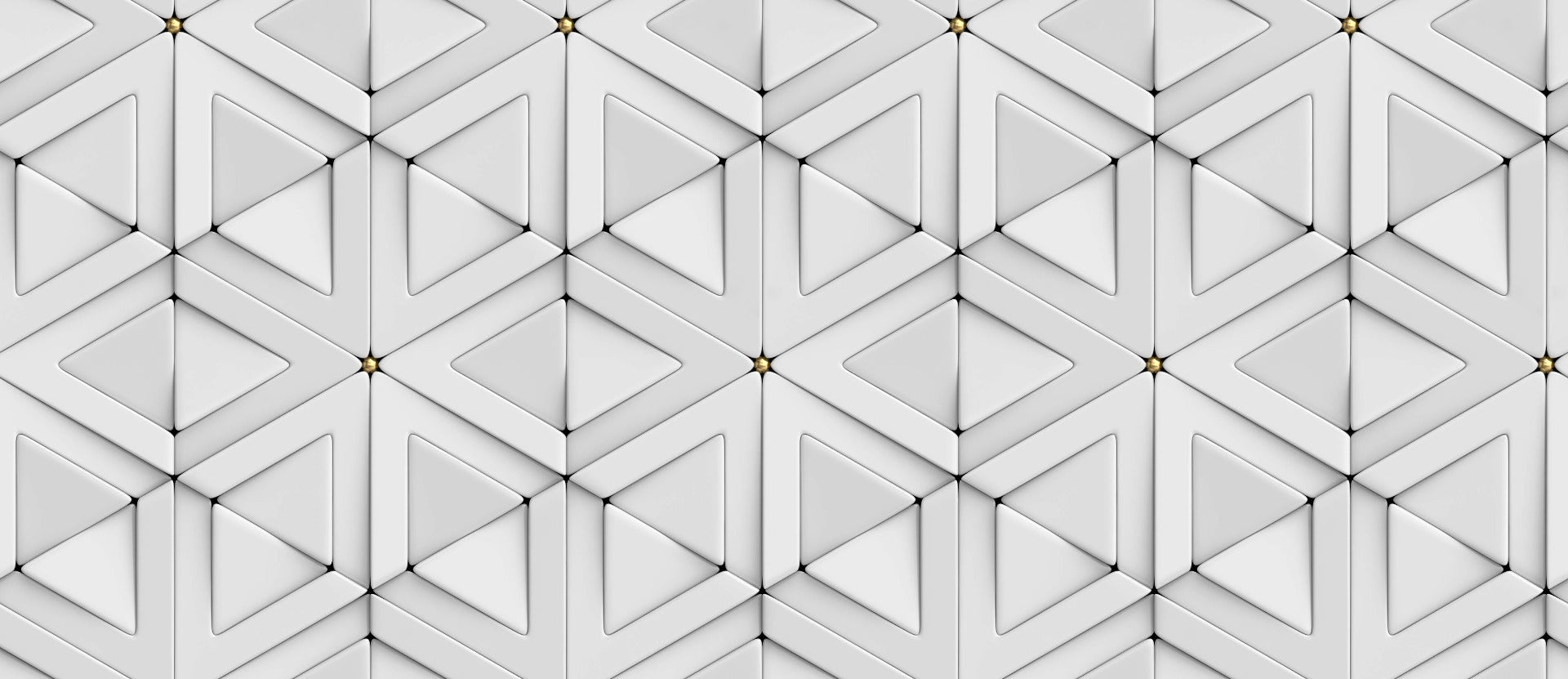 3D White Triangle Pattern Wallpaper for walls in your room — zoomed