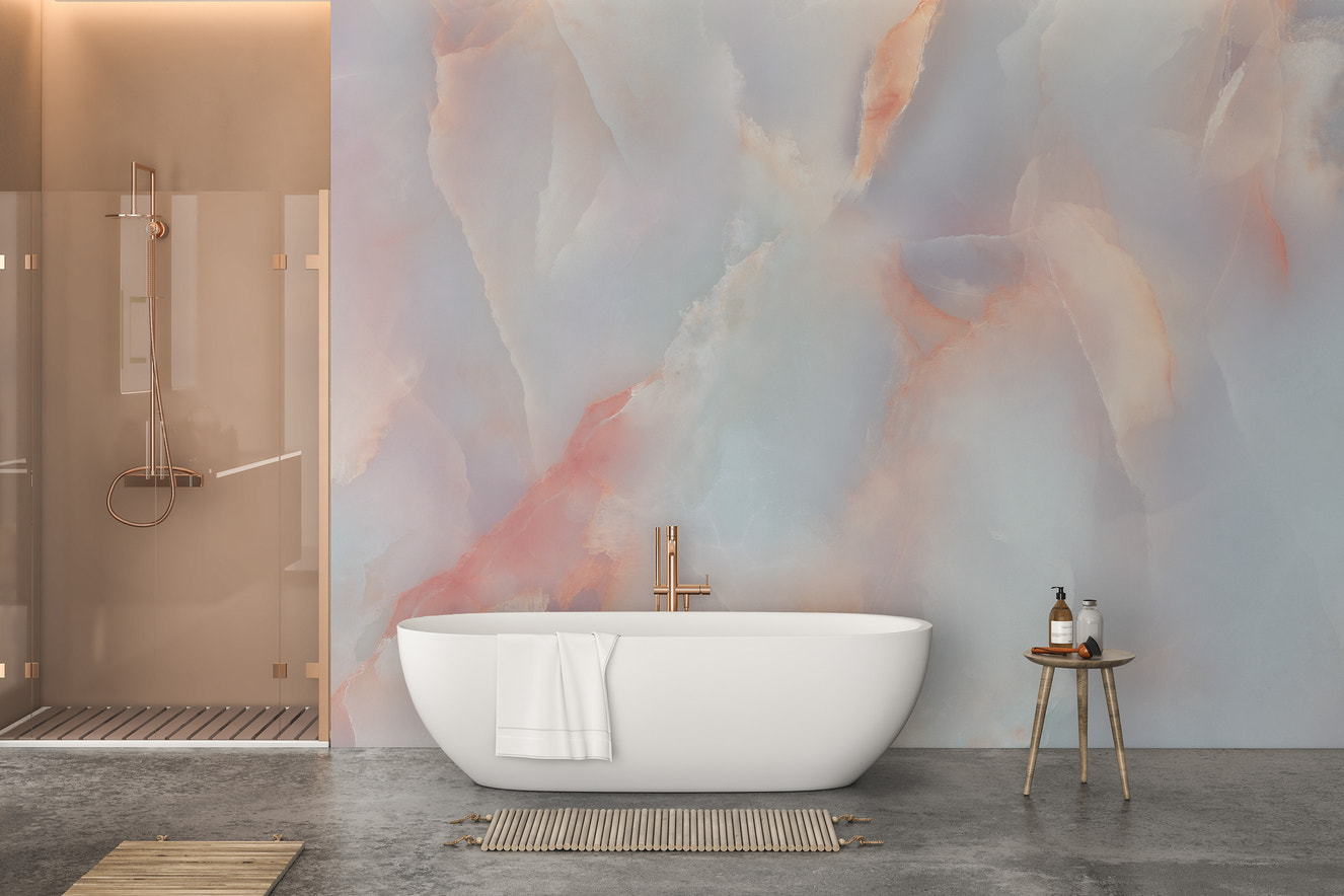 Luxurious onyx marble bathroom wallpaper for walls
