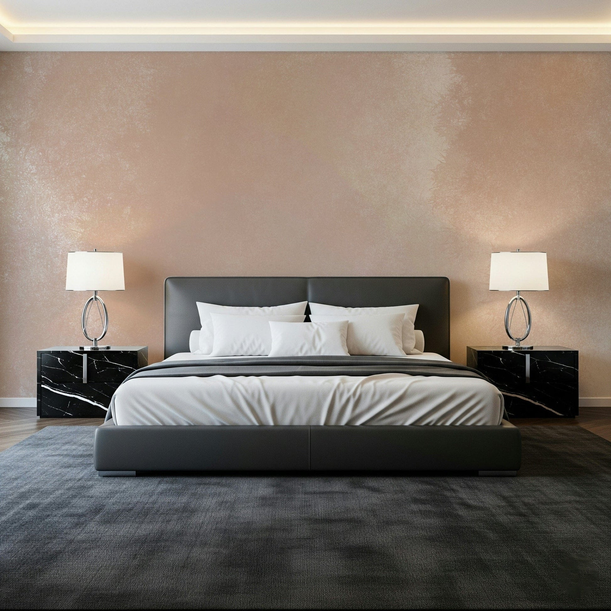 A contemplative gentle earth tone wallpaper mural for a feature wall.