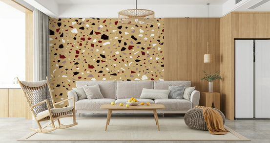A classic terrazzo design wallpaper for walls.