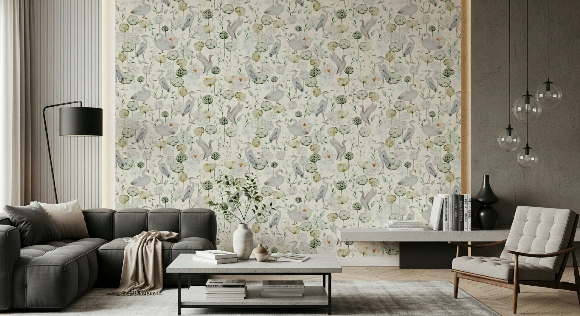 Fine art Water Garden Serenity wallpaper, nature inspired, ethereal pond.
