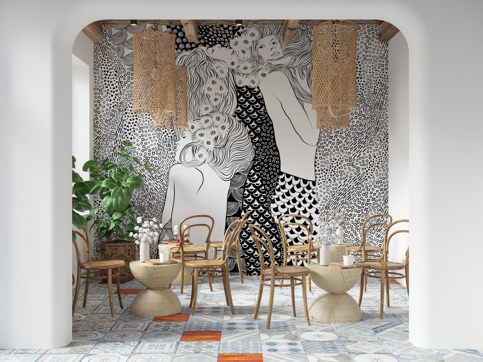 Water Serpents Wall Mural