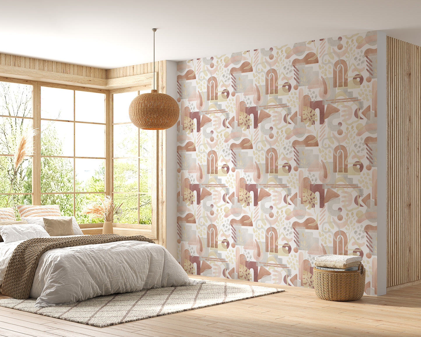 Artistic pastel watercolor wall decor