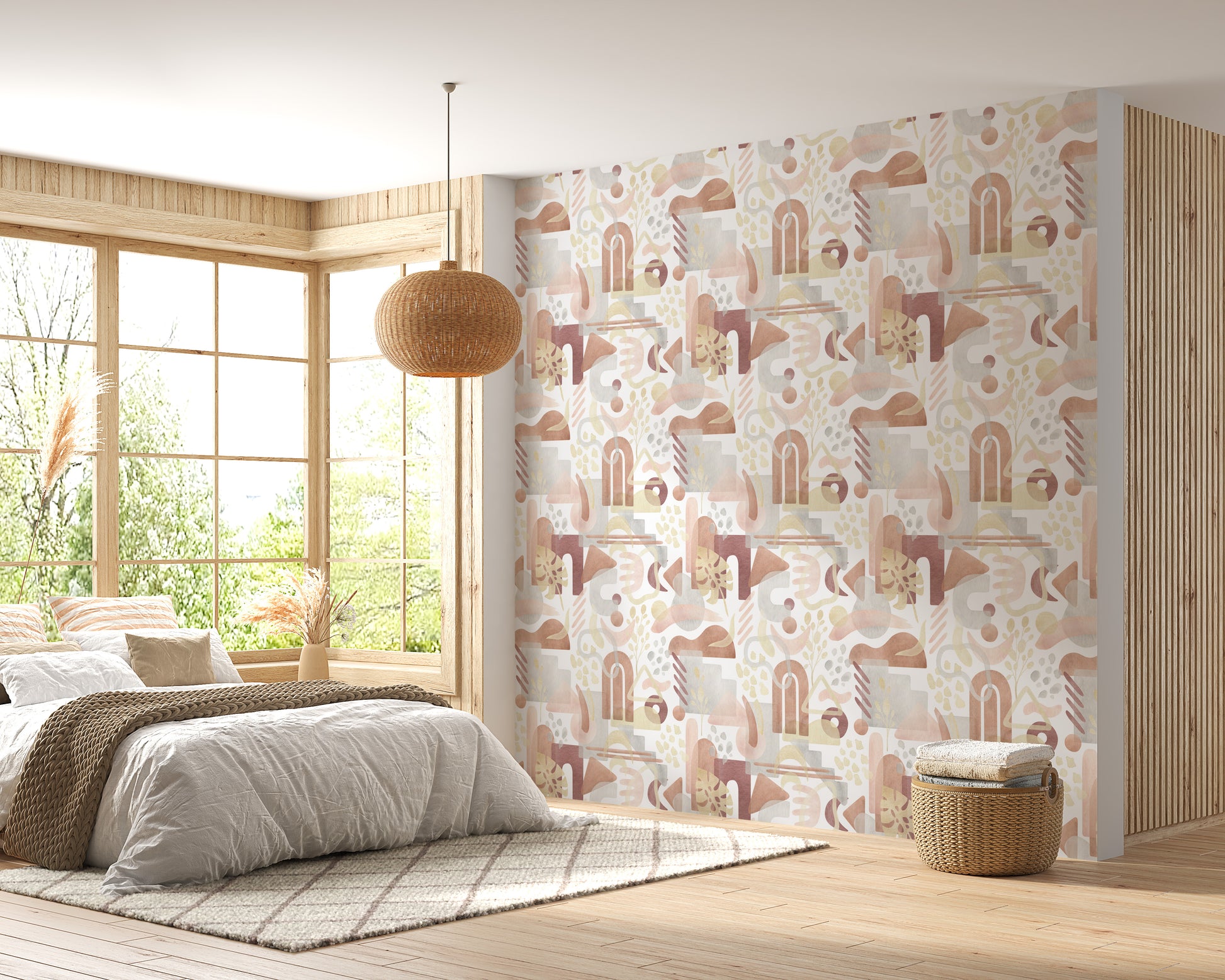 Artistic pastel watercolor wall decor