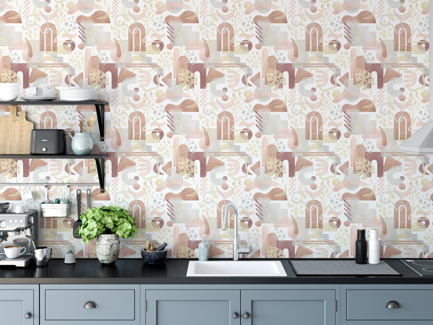 Pastel tones abstract wallpaper style