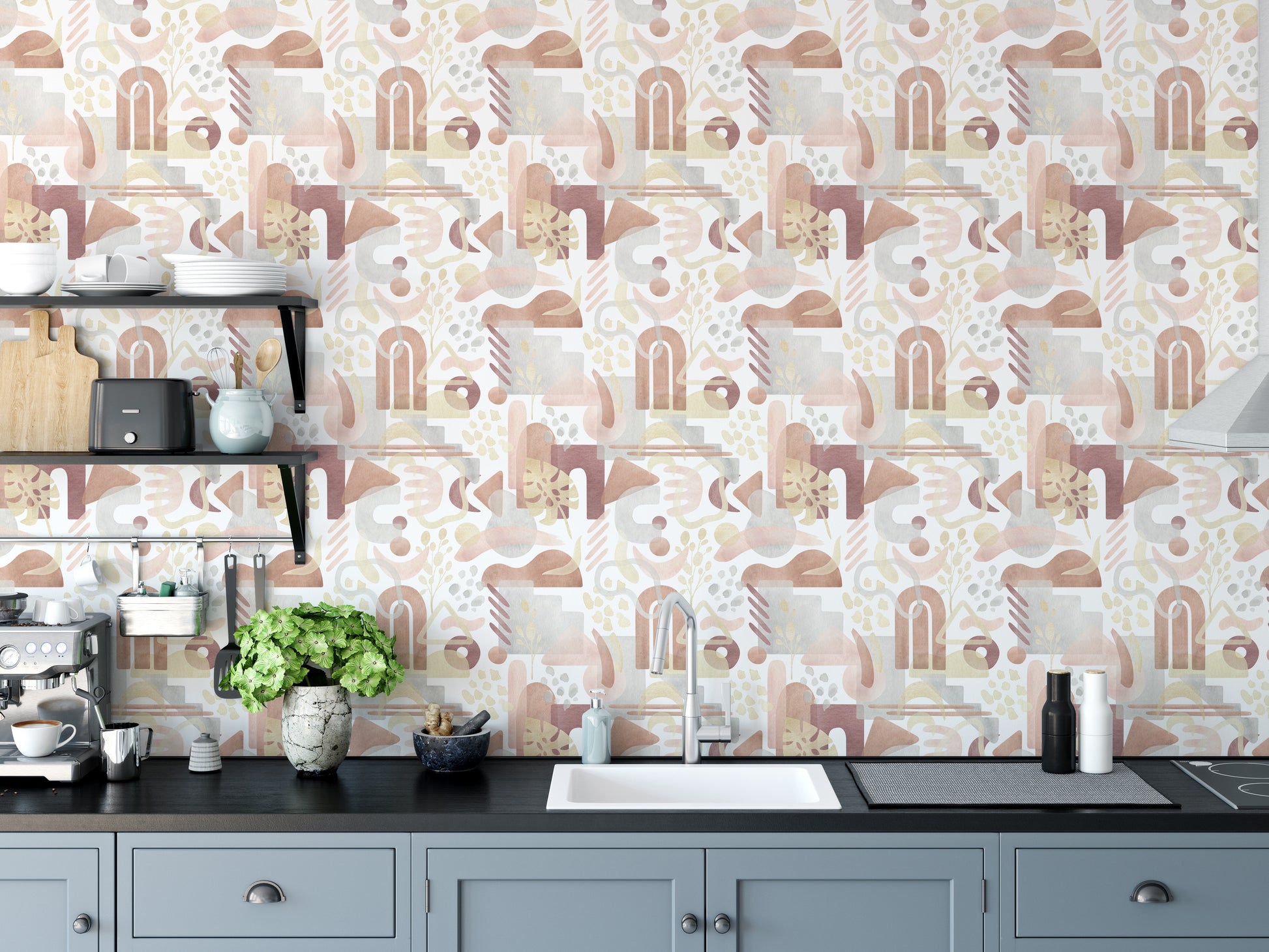 Pastel tones abstract wallpaper style