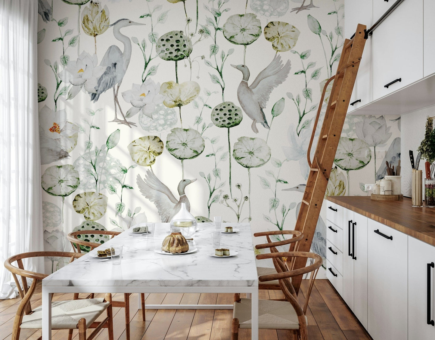 Beautiful Watercolor Bird Haven aesthetic, great for bathrooms.