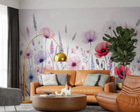 Watercolor Bloomscape Wall Mural