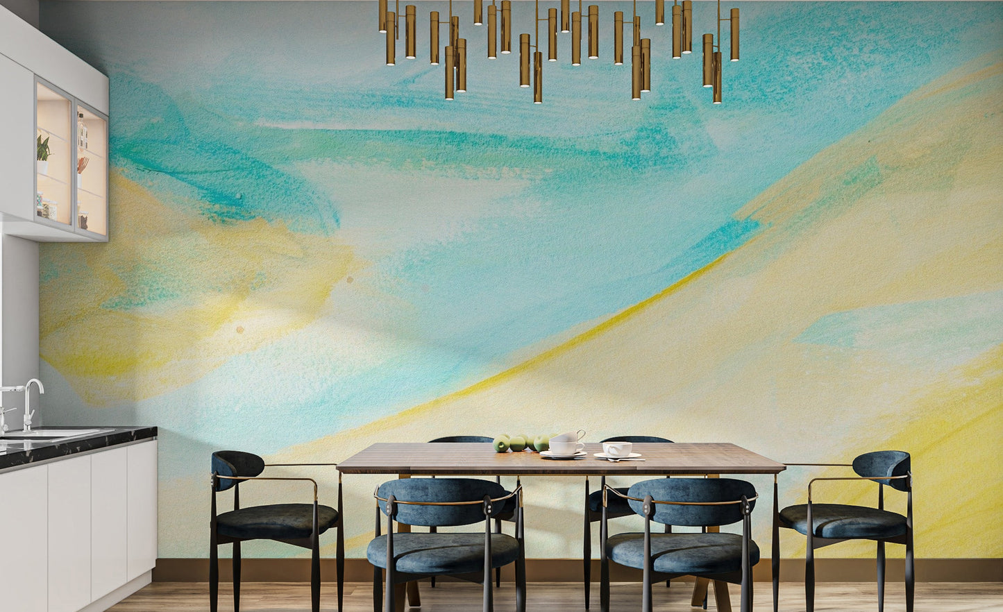 Watercolor Brushstrokes Wallpaper Mural - Giffywalls