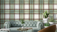 Wallpaper with gentle geometric lines in an artistic watercolor style.

