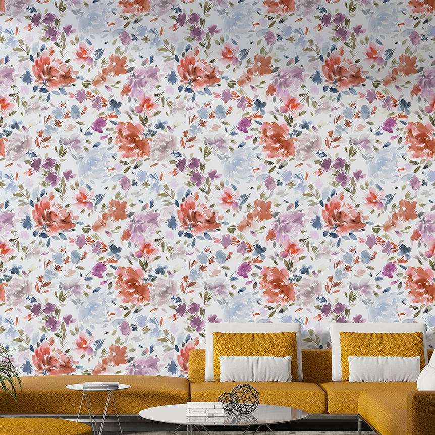 Watercolor rose design with soft transitions and painterly elegance.

