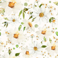 Watercolor Daisy Dreams self-adhesive wallpaper, vibrant natural scene.