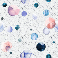Wallpaper with soft, speckled dots in gentle colors for a tranquil effect.

