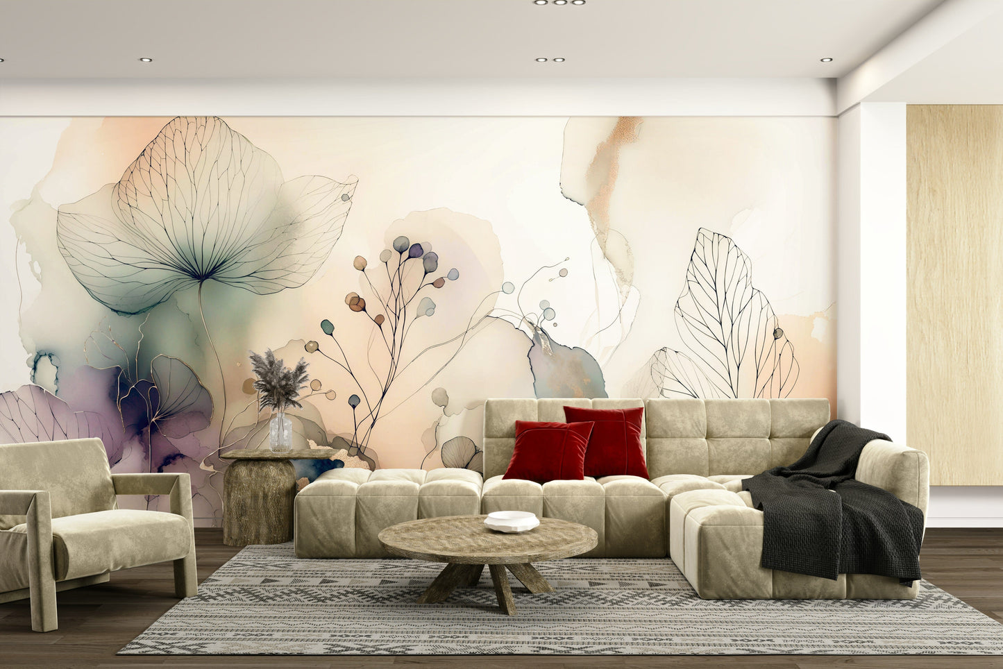 Mural wallpaper capturing a peaceful atmosphere

