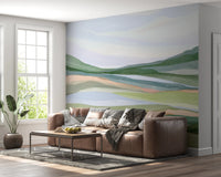 Watercolor Hillscape Wall Mural