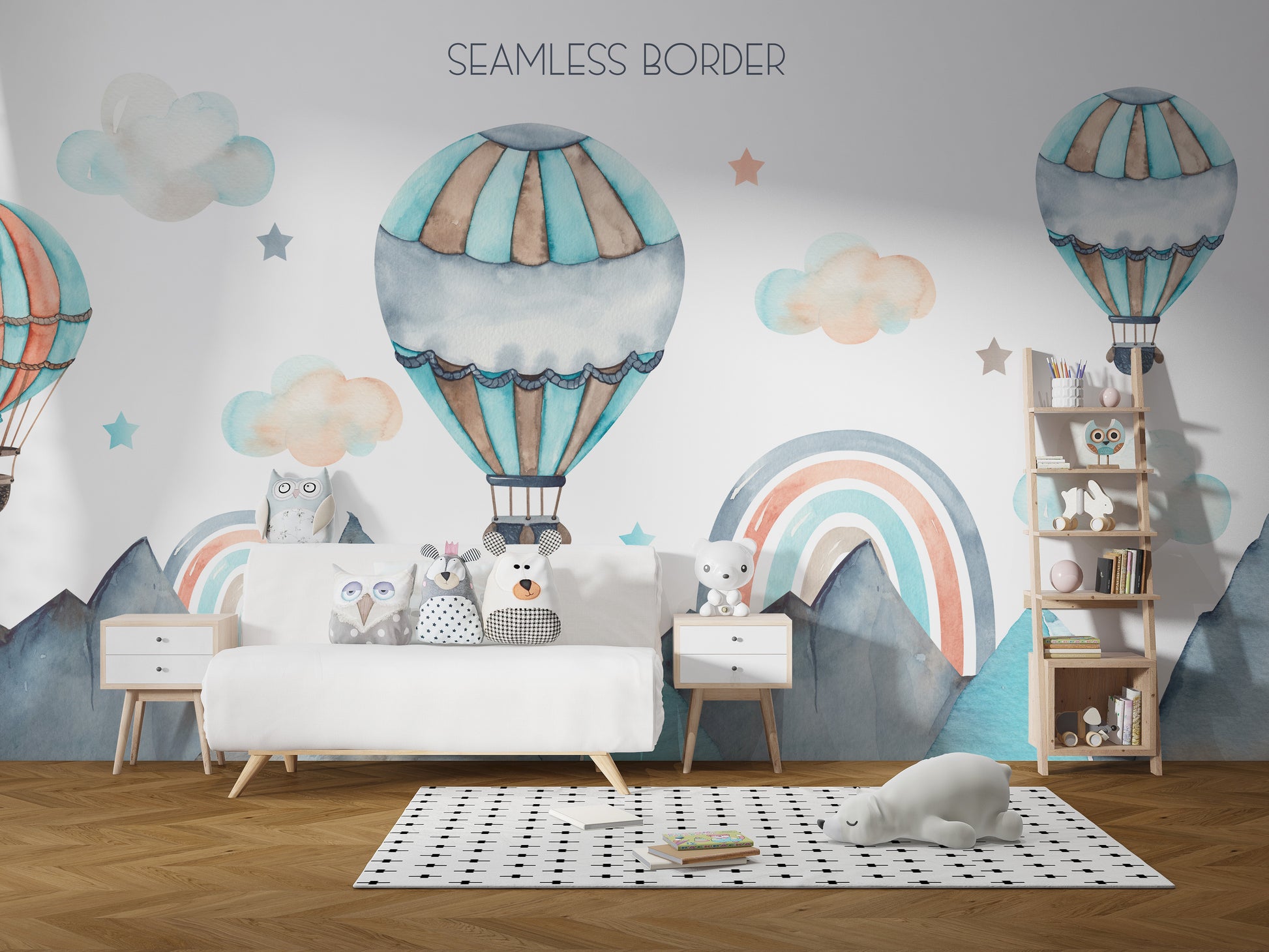 Watercolor Hot Air balloons Wallpaper - Giffywalls