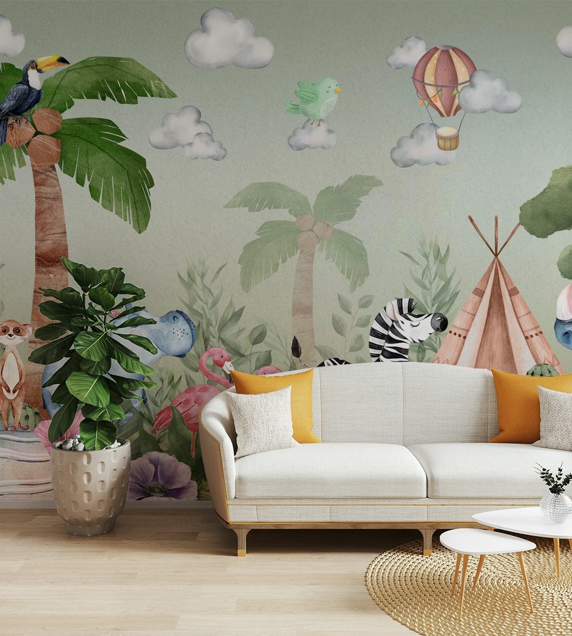 The design feels peaceful and organic.

