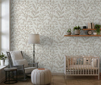 Coastal Watercolor Leaves calming wallpaper for walls aesthetic.