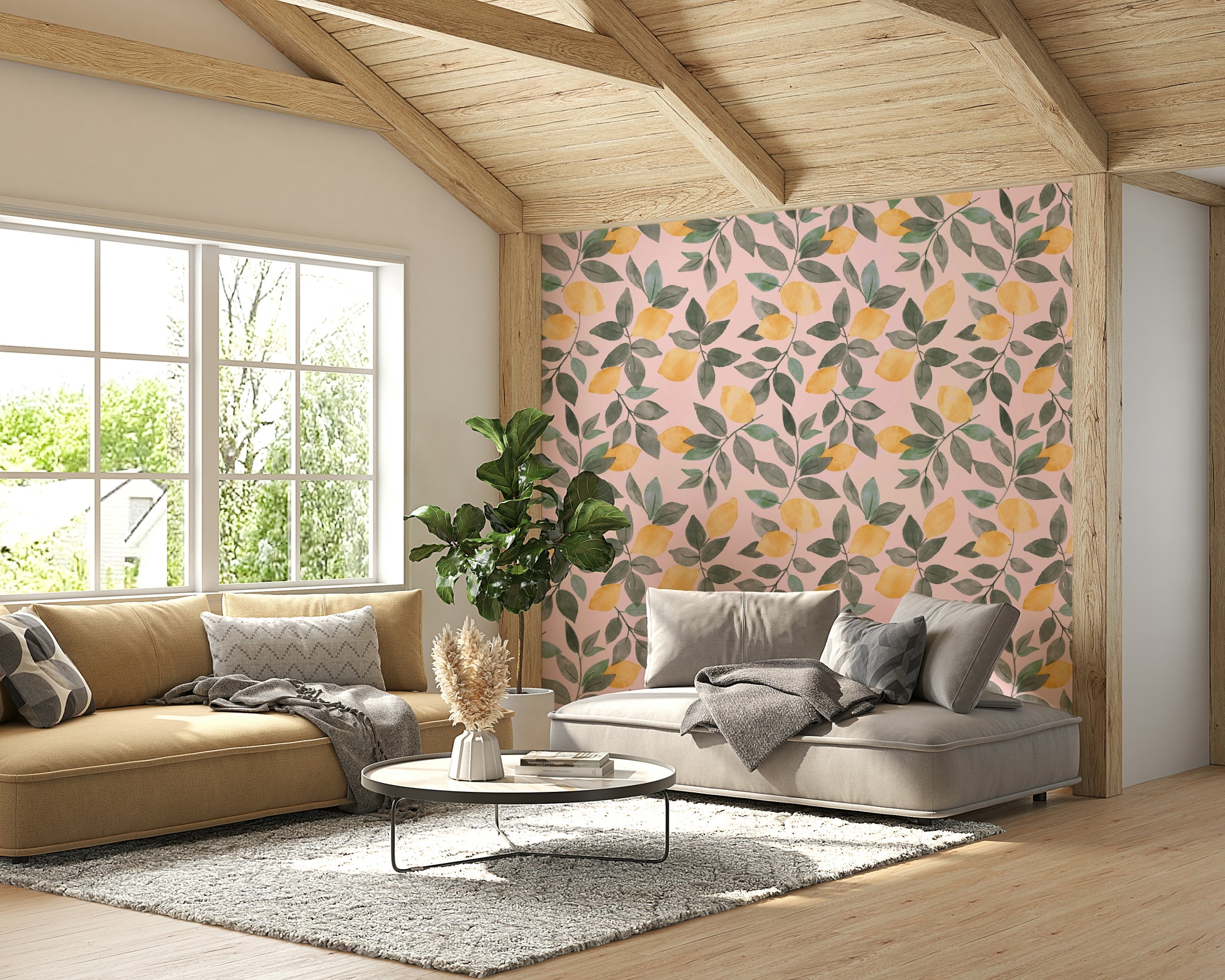 Fresh lemon wall decor

