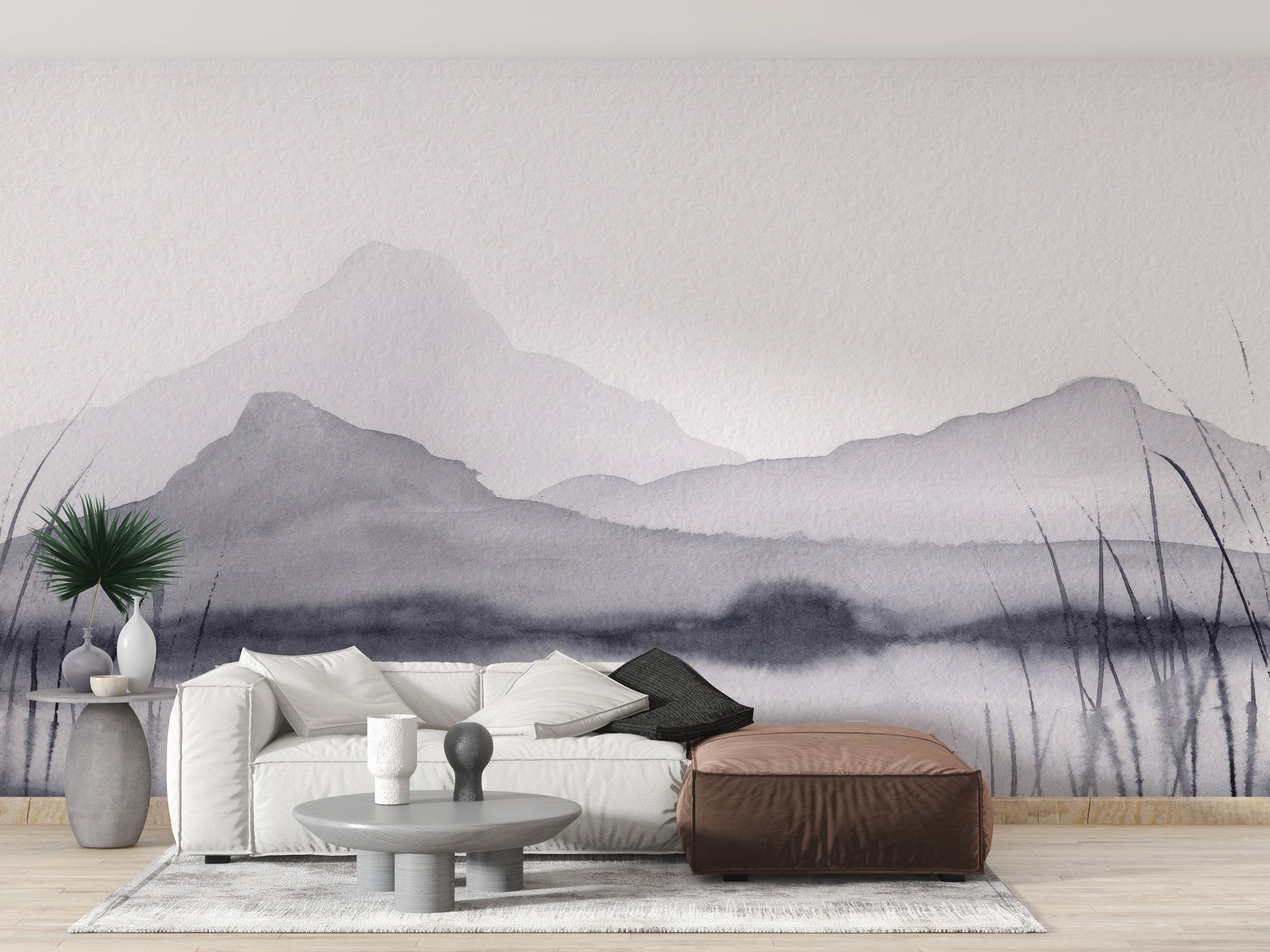 Watercolor Mountain Painting Wallpaper - Giffywalls