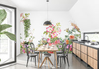 Watercolor Painting Leaves & flower Wallpaper - Giffywalls