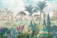 The style is a soft-focus illustration or a painterly design.

