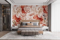 Shameless Peonies Florals Peel and Stick Wallpaper Murals - Giffywalls