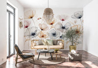 Watercolor Poppies Wall Mural